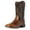 Brown, variant on Cowboy Boots for Men - Western Men's Boots with Classic Embroidered, Slip on Square Toe Boots, Slip Resistant Country Boots Chunky Heel Ankle, Durable Short Boots for Spring Fall