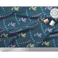thumbnail image 3 of Soimoi Silk Fabric Small Bird,Fish & Heron Bird Decor Fabric Printed Yard 42 Inch Wide, 3 of 3