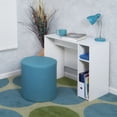 thumbnail image 2 of Regency Logan Upholstered Soft Round Shape Ottoman - Peacock Teal, 2 of 5