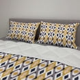 thumbnail image 2 of Abstract Comforter & Sham Bedding Set, Geometric Rhombuses Nature Tones, 3 pcs Duvet Set Microfiber Filling Quilt, 5 Sizes, Earth Yellow Taupe Grey, by Ambesonne, 2 of 4