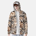 thumbnail image 2 of Fotbe Watercolor Zebra Chaqueta con Protección Solar UPF 50+ para Hombre y Mujer, Camisa con Capucha y Bolsillos-3X-Large, 2 of 7