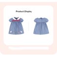 thumbnail image 3 of Emy Dola 2-7T Little Girls Lapel Collar Mini Dress Casual Cotton Short Sleeve Bunny Applique A-line Summer Dresses, 3 of 8
