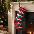 thumbnail image 2 of Knitted Festive Christmas Stocking for Christmas Tree Hanging Decor, Soft Wool Gift Sock Ornament for Fireplace Mantel and Home, 2 of 6
