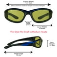 thumbnail image 2 of Motorcycle Night Riding Safety Glasses with Yellow Lenses for Men and Women., 2 of 4