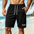 thumbnail image 2 of Mgmyaa Men's Relaxed Fit Drawstring Shorts with Exterior Pockets Elastic Waist Solid Color for Summer Casual Sports, 2 of 8