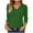 Army Green, variant on ShomPort Womens Causal Base Shirt V-Neck Breathable Lightweight 3/4 Sleeve Pullover Daily Work Tops