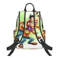 thumbnail image 3 of Goofy Cartoon Backpack Cute Printed Casual School Laptop Bags Lightweight Travel Sports Daypack Bookbags, 3 of 8