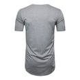 thumbnail image 3 of Camisas Elvqul para Caballero Deportivas Gris Playa Algodón sin Estampado Manga Corta Cuello Redondo, 3 of 4