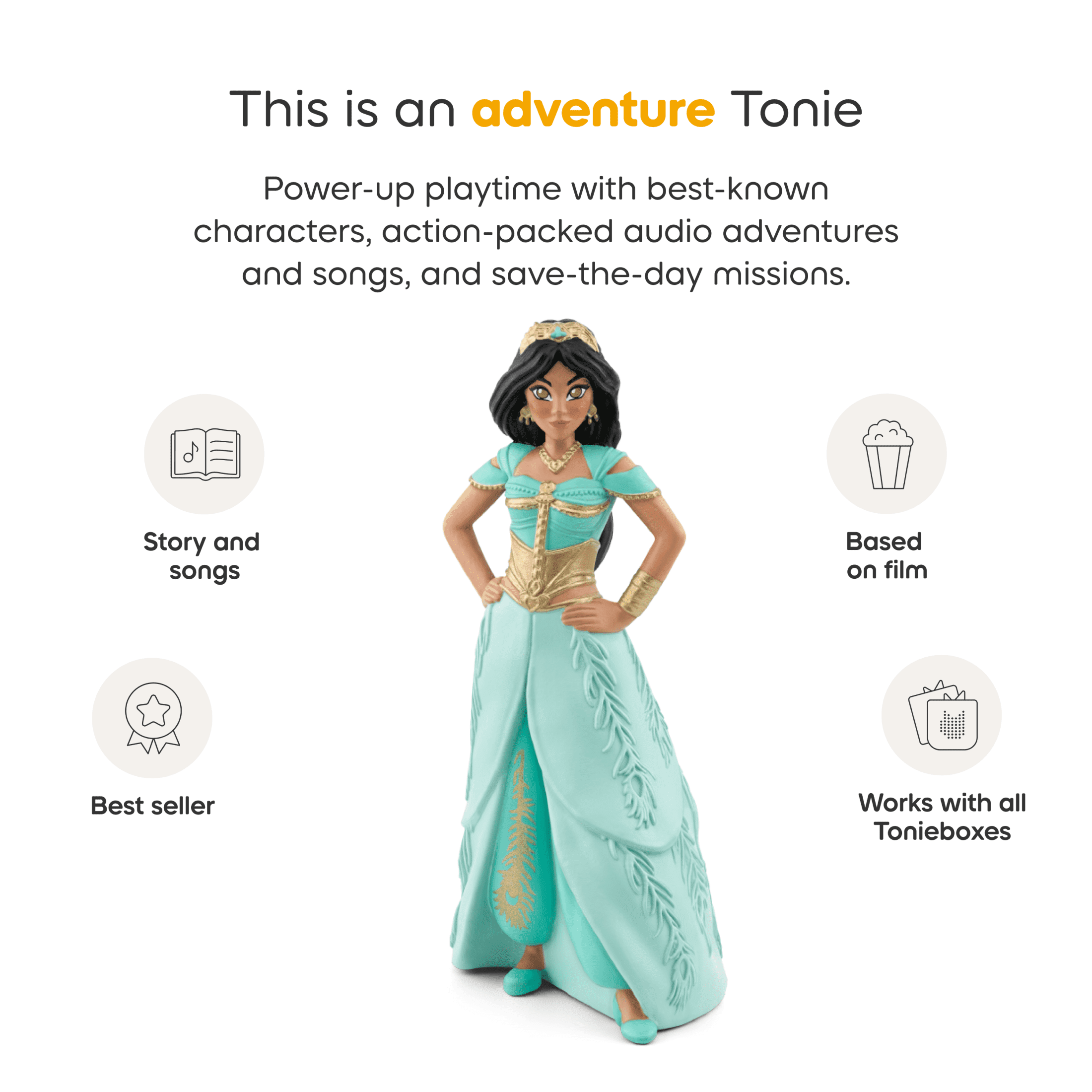 tonies Disney Aladdin Jasmine Audio Play Figurine for Portable