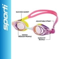 thumbnail image 2 of Sporti Ripple Racer Jr. Kids' Goggle, Custom Fit, Anti-Fog UV, Shatter-Resistant Bling Design, 2 of 10