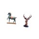thumbnail image 5 of Figura De Cabeza De Ciervo Y Caballo De Pie, Estatua De Resina, Escultura Animal, Decoración Fengshui Para Escritorio, Sala De Estar, Estantería, Mesita De Noche, Decoración Del Hogar, 5 of 8
