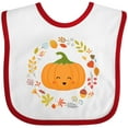 thumbnail image 3 of Inktastic Thanksgiving Wreath Autumn Fall Pumpkin Boys or Girls Baby Bib, 3 of 4