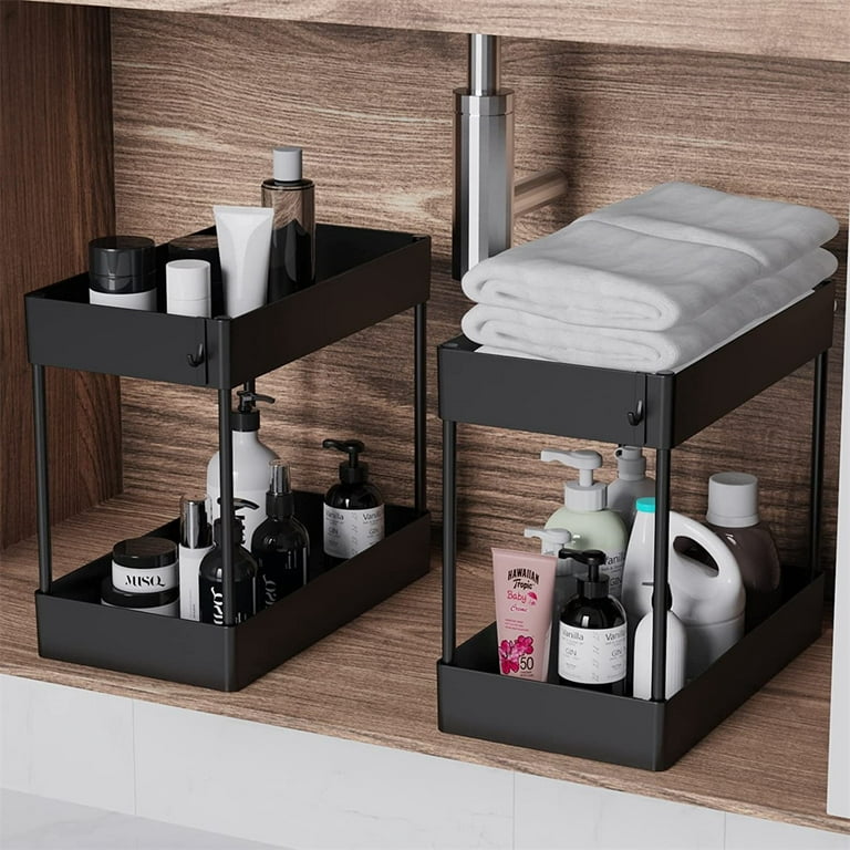 NIUBEE Bathroom Countertop Organizer Shelf, 3 Tier Acrylic Tray Vanity  Counter Skincare Organizer, Kitchen Under Sink Standing Rack, Home Storage  for
