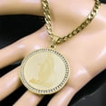 thumbnail image 3 of Virgin Mary Medal Hip Hop Big Pendant Men's Necklace Women 14K Yellow Gold Cuban Long Chain Necklaces Jewelry, 3 of 6