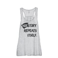 thumbnail image 1 of Thread Tank HerStory Repeats Itself Women's Fashion Sleeveless Flowy Racerback Tank Top Sport Grey 2X-Large, 1 of 5