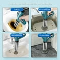thumbnail image 2 of JIhuahe Stainless Steel Drain Snake for Toilet & Kitchen - Heavy Duty Pipe Unclogging Tool for Blocked Sinks, Tubs & Drains - One Shot Plunger Alternative, 2 of 4