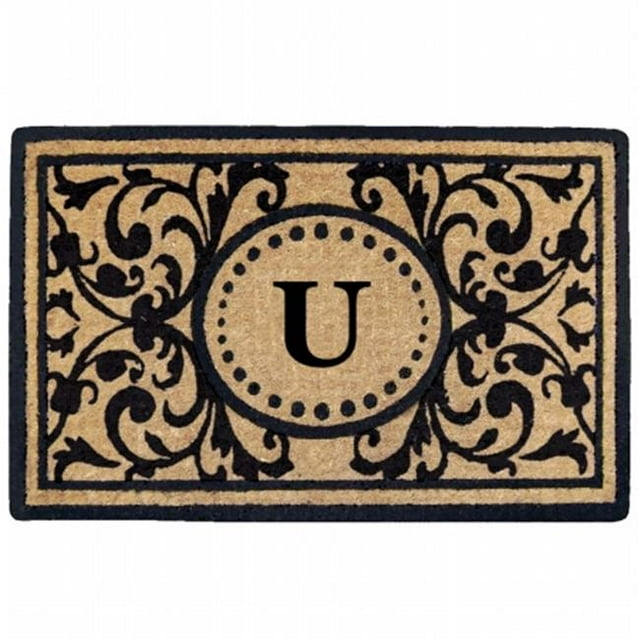 Nedia Home O2319U 22 x 36 Po Heavy Duty Coco Mat Monogrammé U