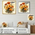 thumbnail image 4 of Designart "Majesty Bouquet of Marigold I" Floral Framed Wall Art Decor - Traditional Yellow Marigold Hallway Framed Wall Art Decor, 4 of 6