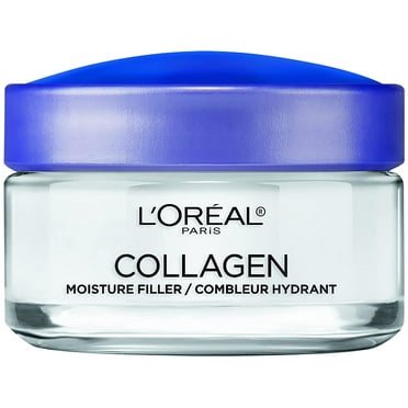 L'Oreal Paris Collagen Face Moisturizer, Night Cream, Anti-Aging Face, Neck Chest smooth skin reduce wrinkles, oz