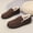 Coffee Brown, variant on Men's Autumn and Winter Slip-On House Slippers, Cozy Lined Loafers with Soft Cushioned TPR Anti-Slip Durable Soles for Indoor and Light Outdoor Comfort