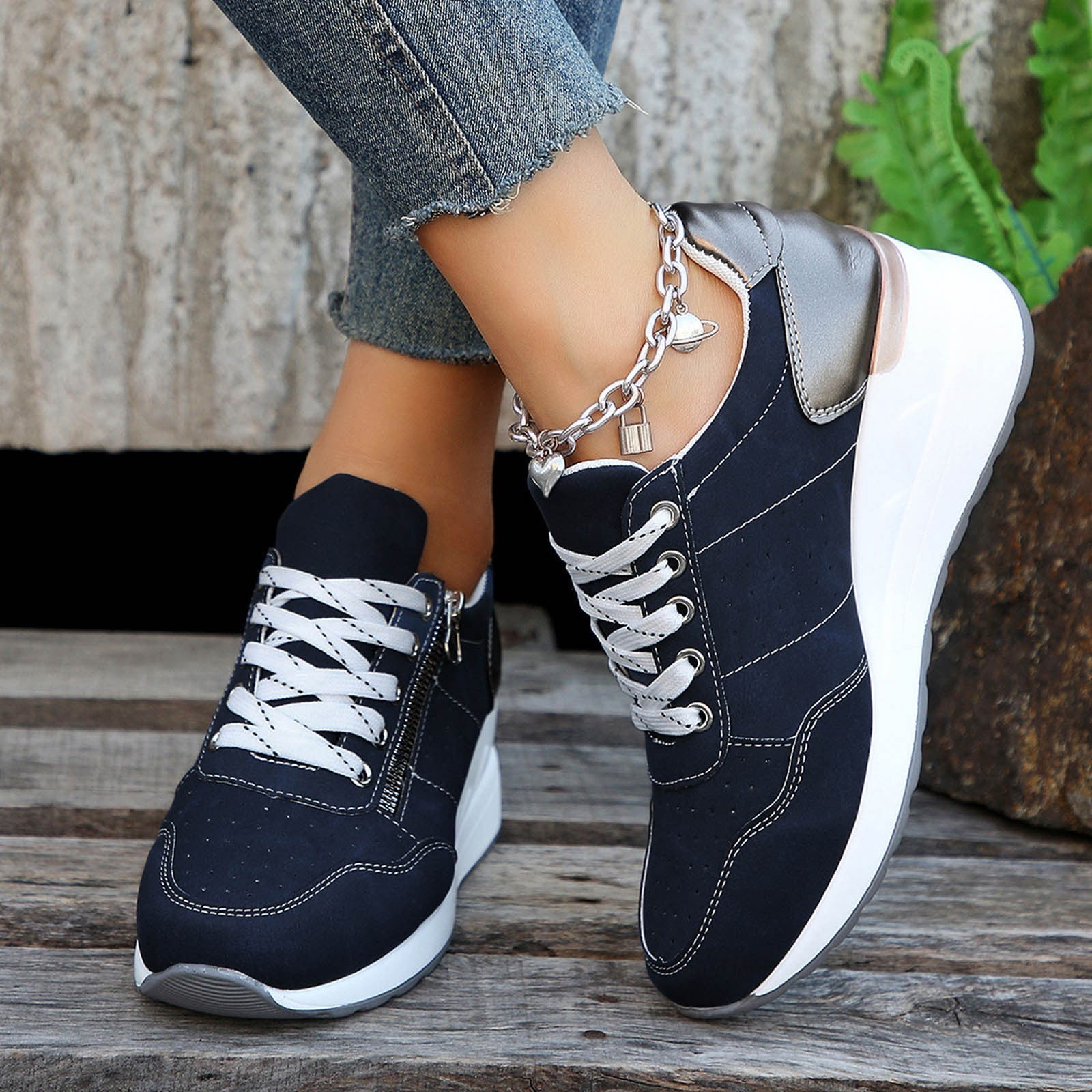 Dakaela Wedge Sneakers for Women Lightweight Platform Casual