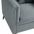 thumbnail image 4 of Historyli Go5H Accent Chair, Mid Century Leisure Sofa Chair With Linen Fabric, Accent Arm Chairs, Soft Comfy leisure Chairs, Single Lazy Sofa Chair, For Living Room, 4 of 9