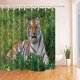 thumbnail image 1 of ABPHQTO Safari Wild Animal Tiger se encuentra en la hierba del bosque verde Tela de poliéster Cortina de baño, Cortina de ducha de baño 160x180 cm, 1 of 1