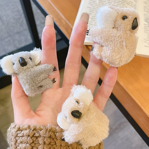 Bonita horquilla para el pelo de Kaola, oso de peluche con forma de koala, pinza lateral para el flequillo, pinza superior para el pelo, accesorios para el pelo para otoño e invierno