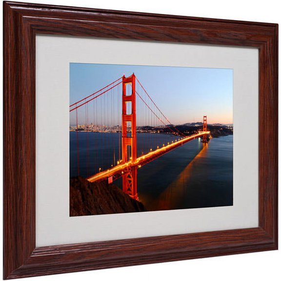 Trademark Fine Art "Golden Gate SF" Matted Framed Art by Pierre Leclerc