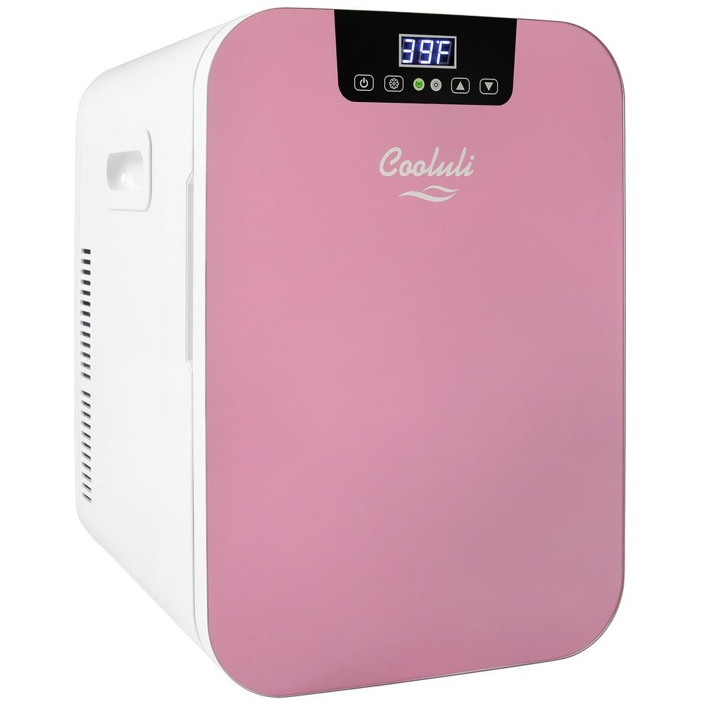 Cooluli Concord 20Liter Portable Cooler/Warmer Mini Fridge, Pink