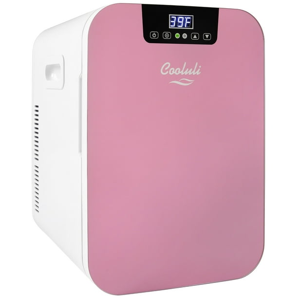 Cooluli Concord 20Liter Portable Cooler/Warmer Mini Fridge, Pink