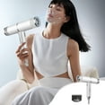 thumbnail image 2 of Compact Hair Dryer,Hair Dryer for Curly Hair Hair Dryer, Lightweight Travel Hair Dryer for Normal and Curly Hair, Including Curly Hair Styling Nozzle Hair Dryer Smart Inverter High Power, 2 of 8