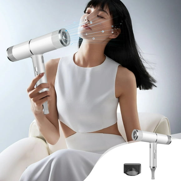 Dvkptbk Hair Dryer, Lightweight Travel Hair Dryer for Normal and Curly Hair, Including Curly Hair Styling Nozzle Hair Dryer Smart Inverter High Power Air Blower Home Essentials