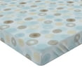 thumbnail image 2 of Ambesonne Brown and Blue Fitted Sheet 2 Pcs Set, Vortex Twirls, Twin, Pale Blue Mustard Umber, 2 of 3