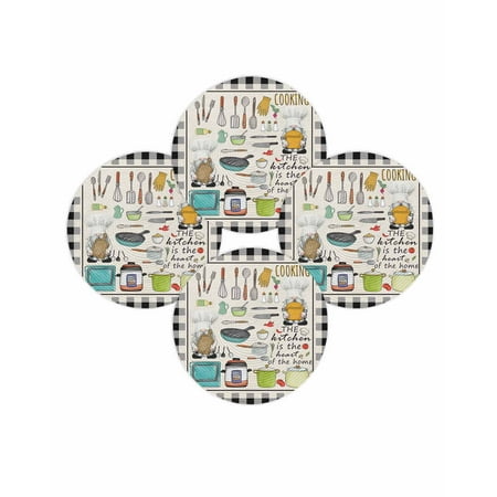 Round Placemats Set of 4 Cooking Kitchenware Gnome Place Mats Washable Woven Placemat Kitchen Tool Black Plaid Circle Braided Table Mat for Kitchen Dining Table Party Home Decor 15 Inch Round Placemats Set of 4 Cooking Kitchenware Gnome Place Mats Washable Woven Placemat Kitchen Tool Black Plaid Circle Braided Table Mat for Kitchen Dining Table Party Home Decor 15 Inch