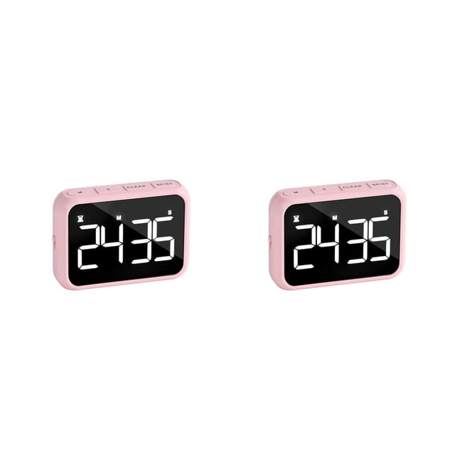 Temporizador digital Ounissouiy Recargable LED cuenta regresiva Alarma Ajustable cocina Blanco Negro Rosa