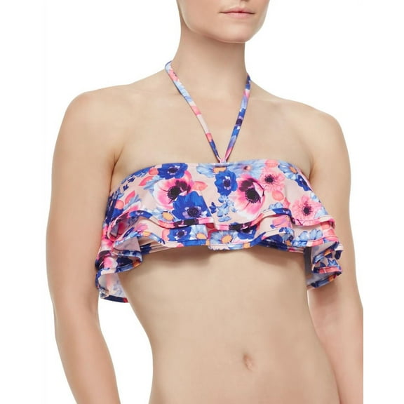 Zinke Women's Reese Bandeau Bikini Top, Medium, Pop Floral Print