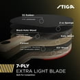 thumbnail image 3 of STIGA Carbon+ Ping Pong Paddle  7-ply Extra Light Carbon Fiber Blade  2mm Premium Sponge  Concave Pro Handle for Exceptional Grip  Performance Table Tennis Racket for Tournament-Level Play Red, 3 of 6