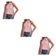 thumbnail image 4 of Sonducket Blusa sin mangas Estética Elegante Suelta Camisa fresca Fecha de aniversario Top Playa Vacaciones Viajes Ropa de verano Rosa XL Rosa XL 3piezas Sonducket CBP250961, 4 of 6
