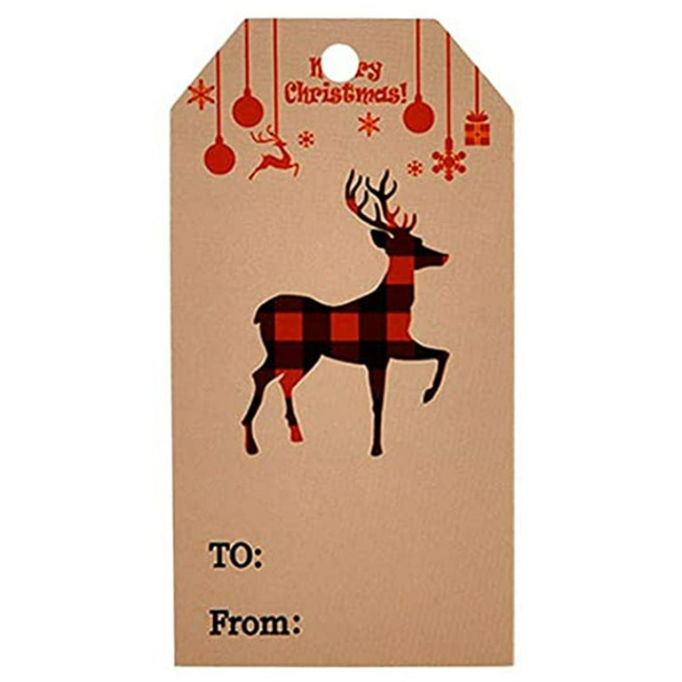100 PCS Kraft PaperTags Large Christmas Gift Tags Price Tags Marking Hang  Tags Rectangular Tags with 100 PCS Free tag Fasteners(Large, Natural)