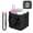 Black, variant on Insulated Drink Carrier Bag for 4 Cups, Multiple Tumbler Carrier Caddy, Family Size Drink Bag, Water Bottle Holder with Adjustable Strap Tote for Coffee, Travel, Outings