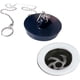 thumbnail image 3 of Tapón de fregadero de goma de 2 piezas con tapón de cadena de bolas, tapón de fregadero Universal de acero inoxidable con gancho, 3 of 5