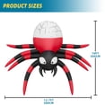 thumbnail image 2 of Araña inflable de Halloween de 12 pies con luces LED giratorias, 2 of 7