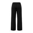 thumbnail image 4 of Edvintorg Sweats for Women Loose Casual Elastic Waisted Wide Leg Jogger Solid Color Athletic Pant with Pocket Plus Size Women Clothing Black S-3XL, 4 of 8