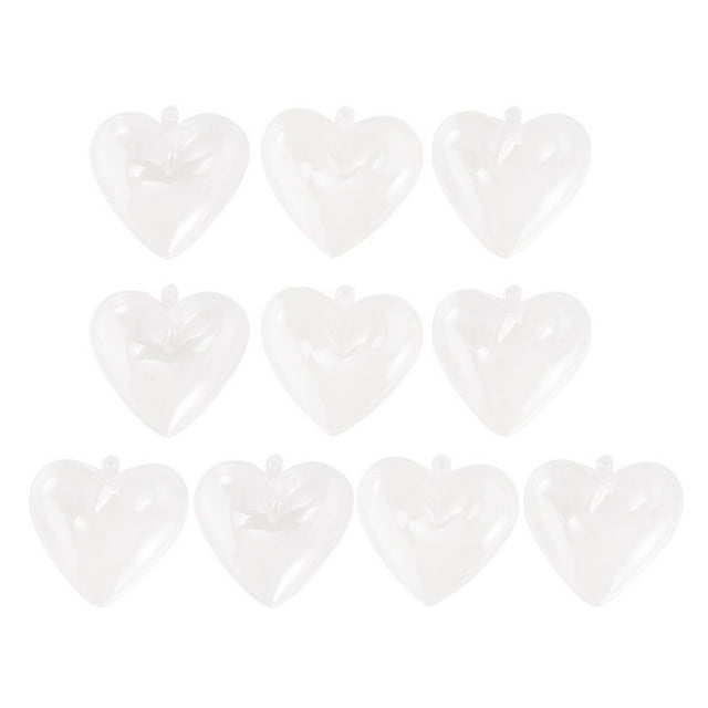Caja de plástico Sunnimix 10 Unids Caja de corazón rellenable 6 cm
