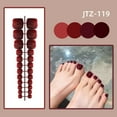 thumbnail image 4 of 24Pcs New Full Cover Bright Manicure Press-on Nails False Toenail Detachable Solid Color Fake Toe Nails JTZ-120, 4 of 8