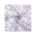 thumbnail image 4 of INSPIRE CHIC Bufandas Cuadradas Impresas con Rayas Florales para Mujeres, Pañuelo de Cabeza de Gasa de Algodón Mezclado Púrpura 58x58cm, 4 of 6