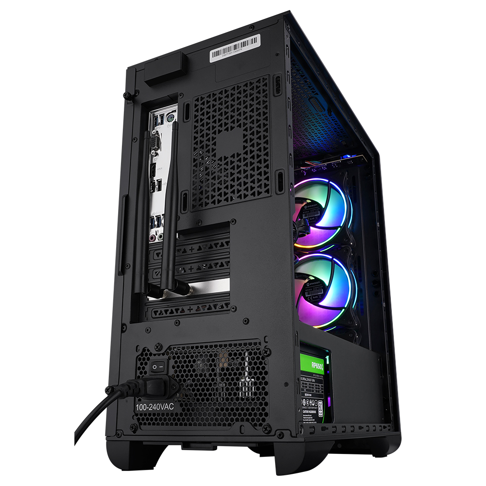 IPASON Gaming Desktop PC, Amd Ryzen 5 5600G 6 Core 3.9GHz, AMD Radeon ...