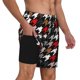 thumbnail image 2 of Balery Houndstooth Green Red Bañador para hombre, shorts de playa de secado rápido con entrepierna y forro de compresión-3X-Large, 2 of 6