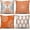 Burnt Orange, variant on Decorative Throw Pillow Covers 20x20 inch Set of 4,Orange and White Modern Simple Square Pillow Case Cushion Cover for Sofa Couch Farmhouse Outdoor Living Room